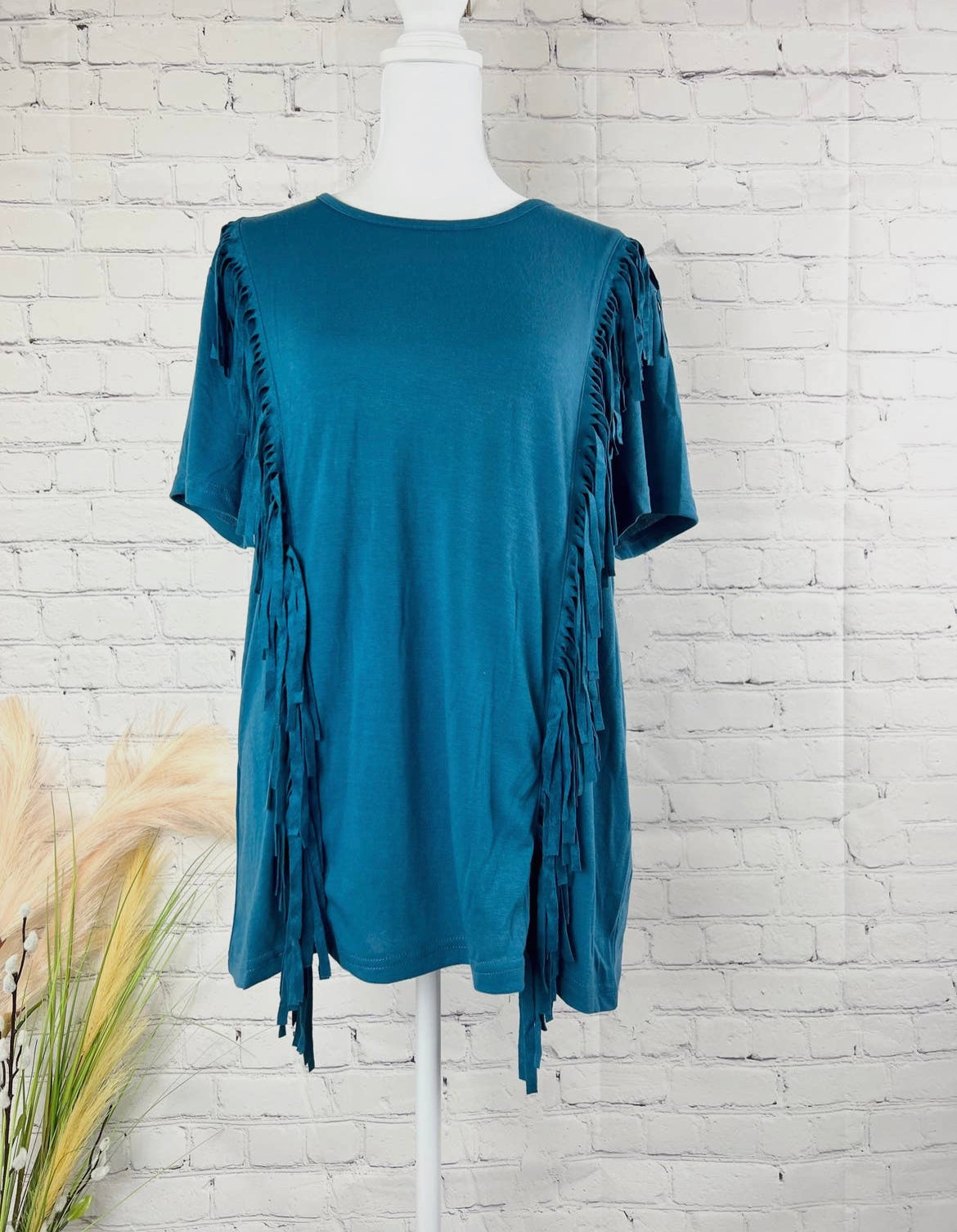 Turquoise fringe top (regular & plus size) *ready to ship* – wild style  southern boutique