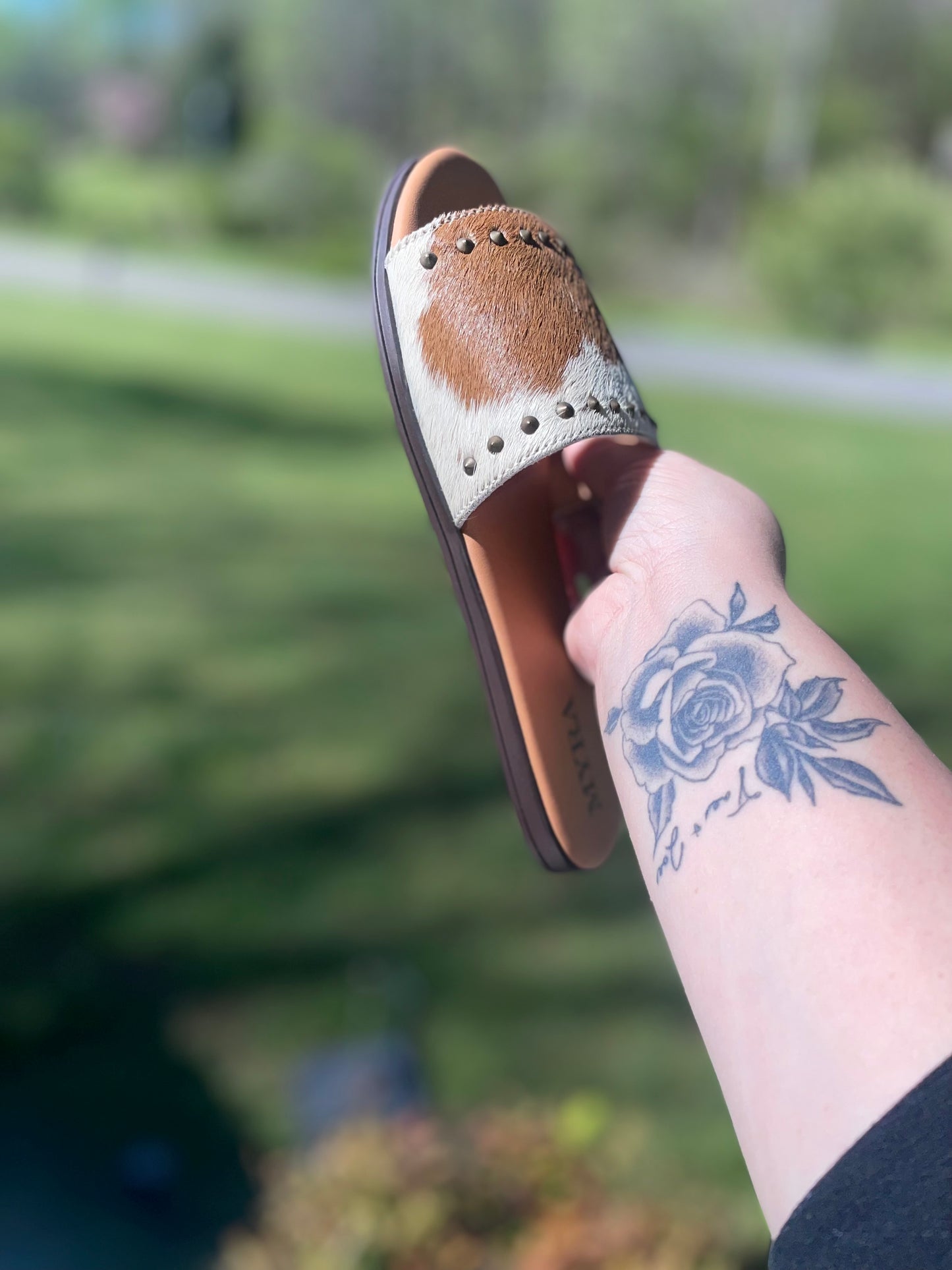 Sustainable cowhide Sandals*ready to ship*