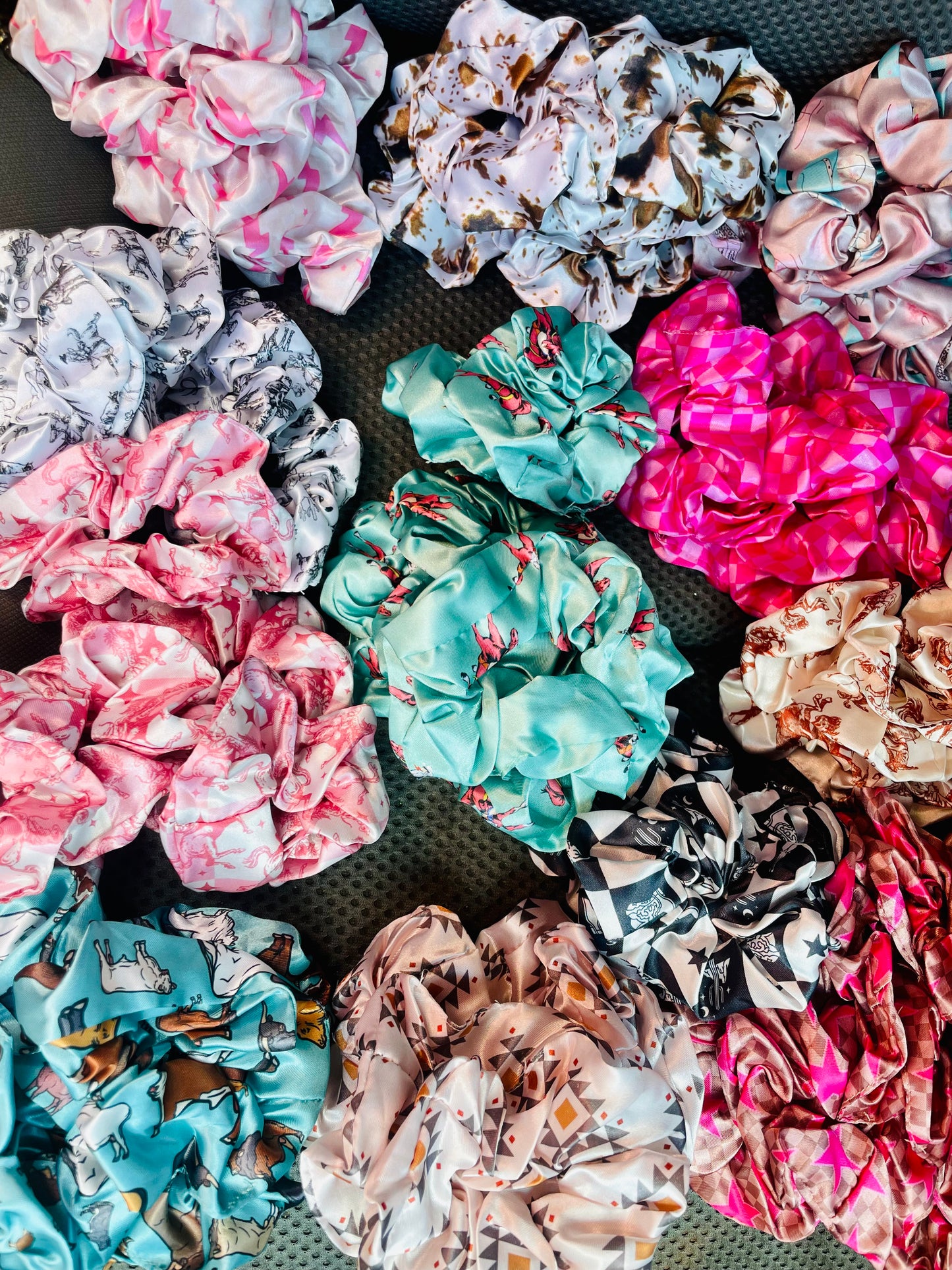 Western scrunchie choose your print *ready to ship*