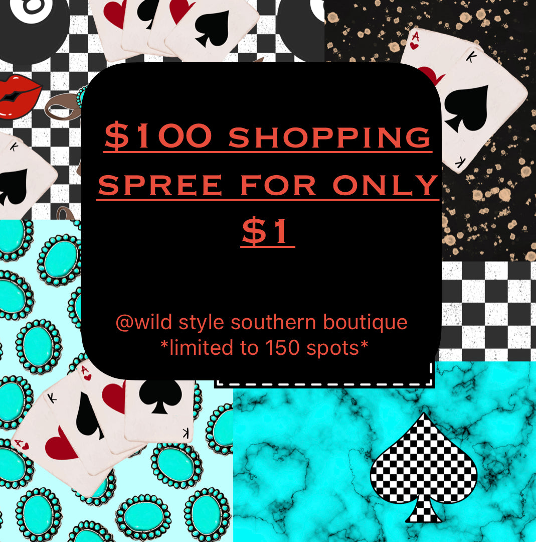 $100 shopping spree waffle*LIMITED SPOTS*